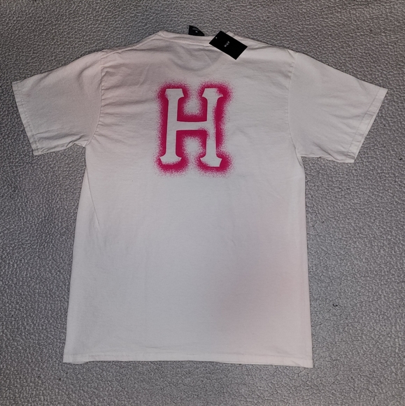 NWT Dolls Kill , Huff a, White And Hot Pink , Hand Dyed Teeshirt - Picture 14 of 15